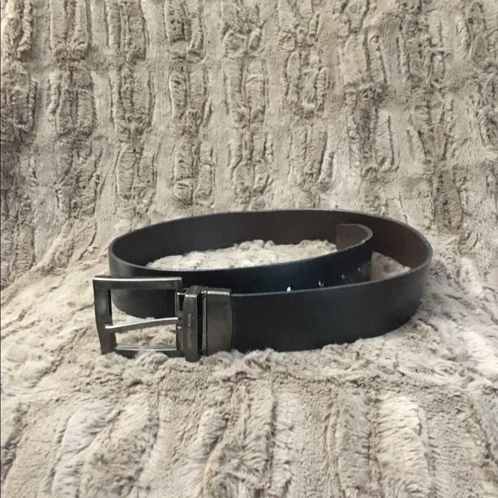 🍁🚦3-25🚦 Geoffrey Beene Black Leather Belt Size 34